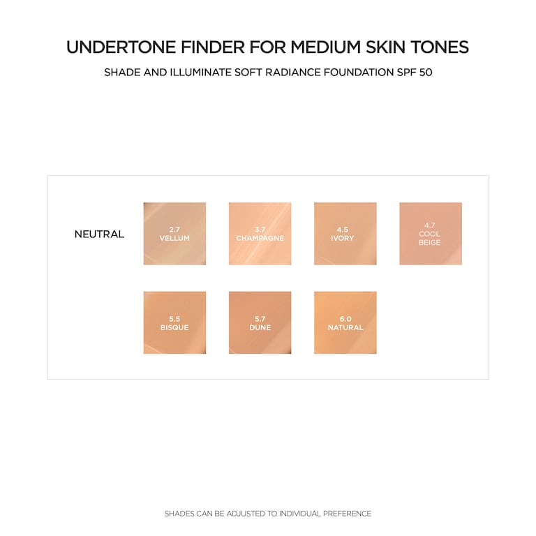 Shade and Illuminate Soft Radiance Foundation SPF 50, Ivory, 4.5, 30ml