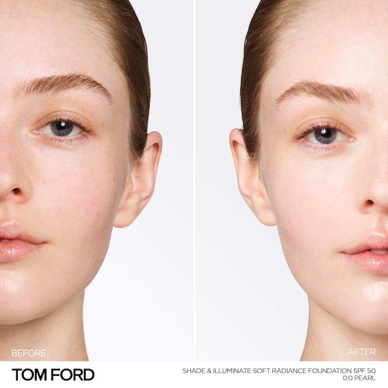Shade and Illuminate Soft Radiance Foundation SPF 50, Pearl, 0.0, 30ml, Model, Light Skin Tone