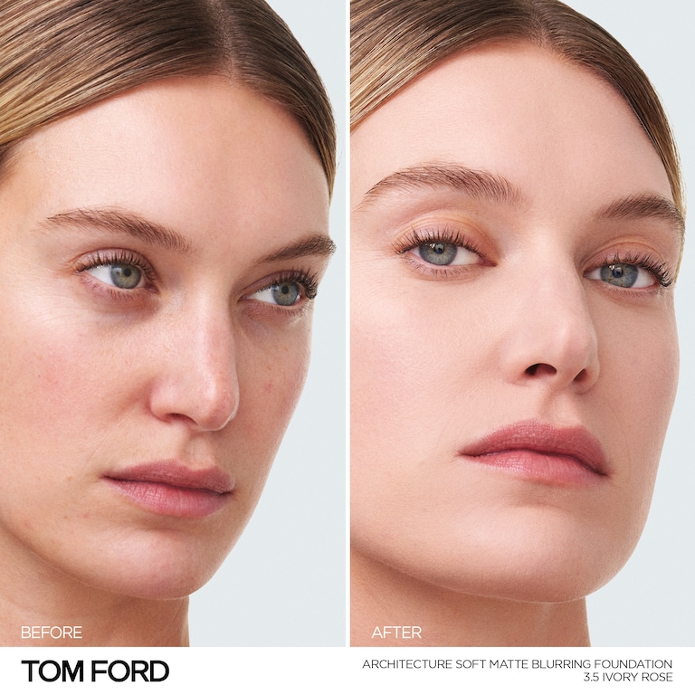Architecture Soft Matte Blurring Foundation, Ivory Rose , 30ml, Model, Light Skin Tone