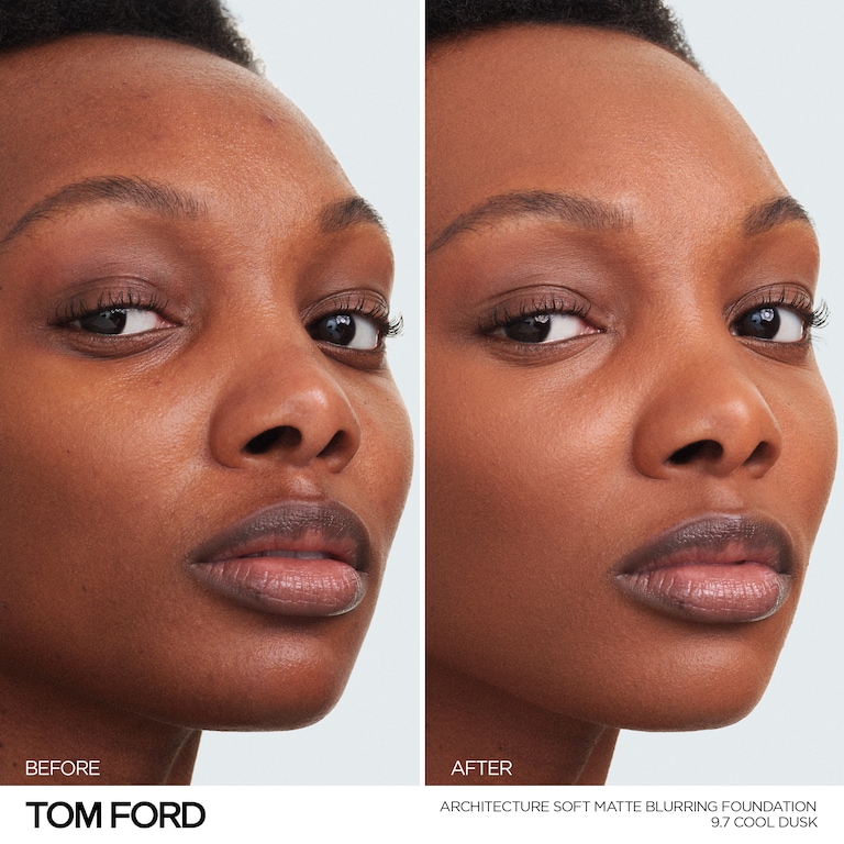 Architecture Soft Matte Blurring Foundation, Cool Dusk , 30ml, Model, Deep Skin Tone