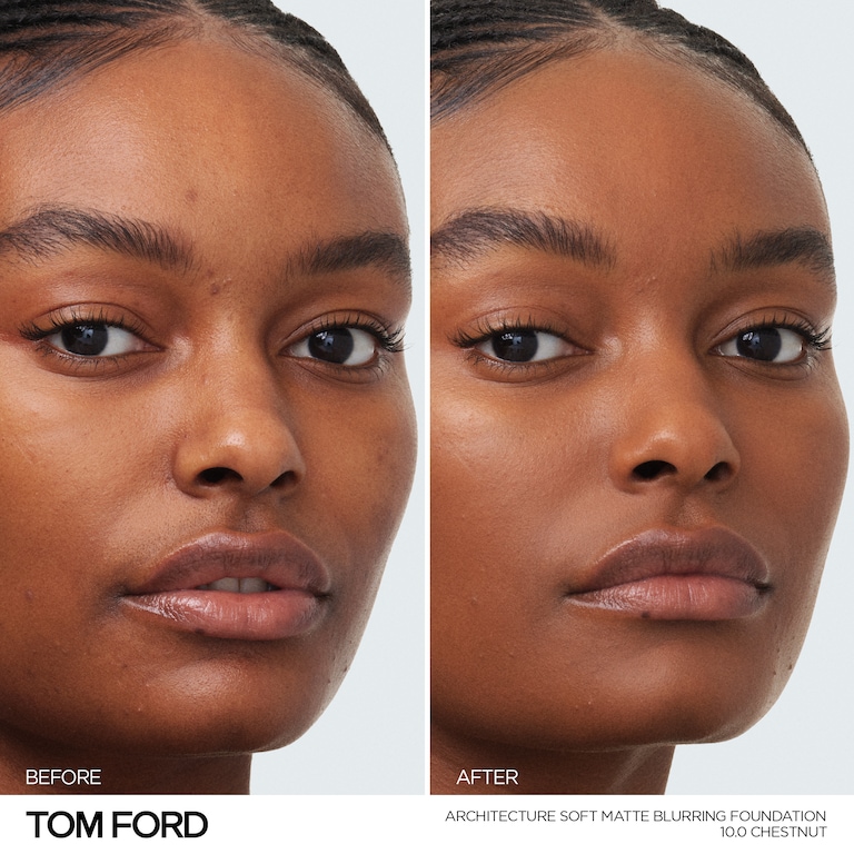 Architecture Soft Matte Blurring Foundation, Chestnut , 30ml, Model, Deep Skin Tone